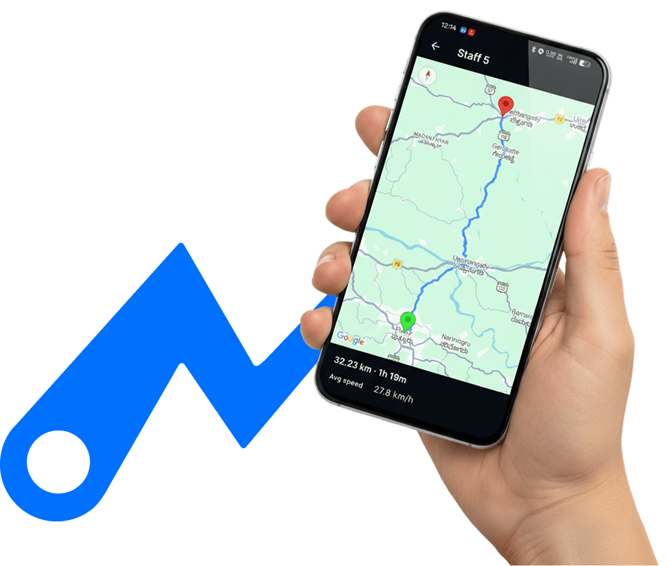 Mouve logo with mobile location