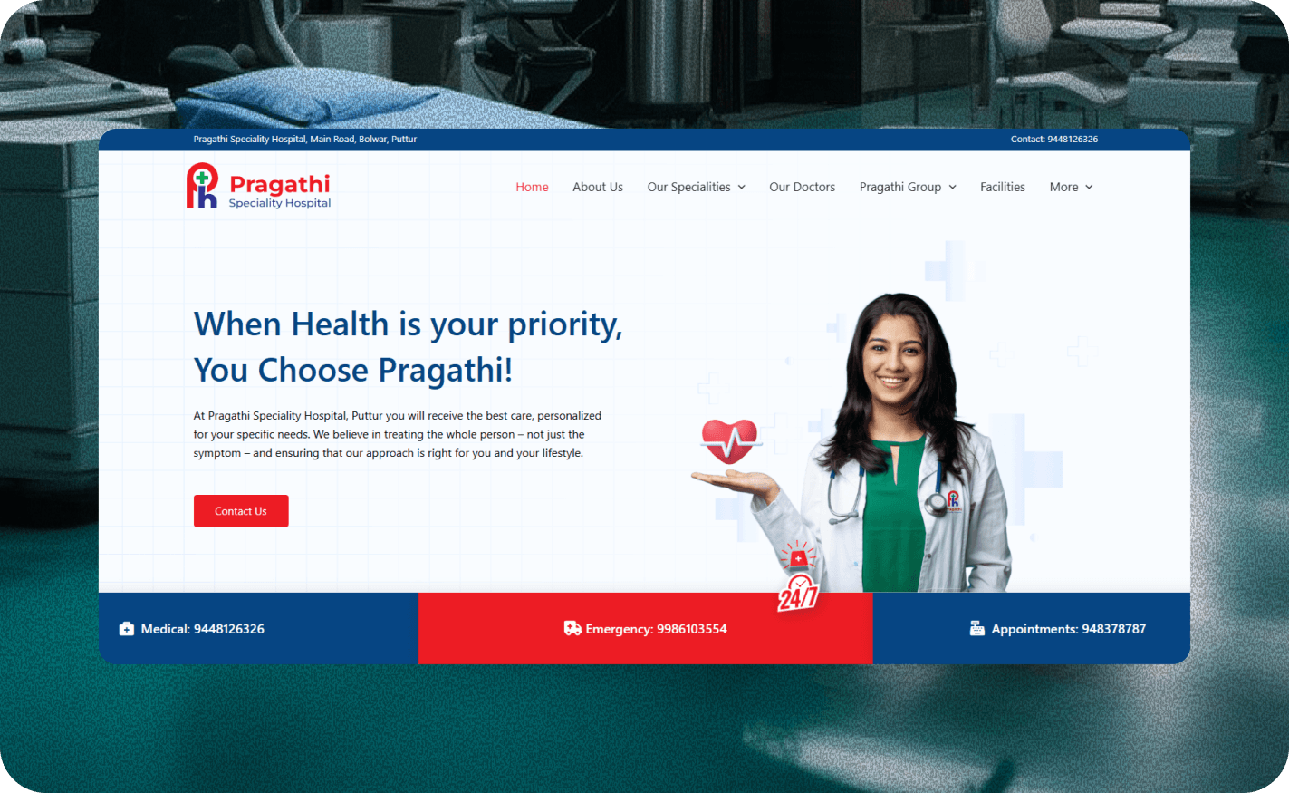 Pragathi speciality hospital title image